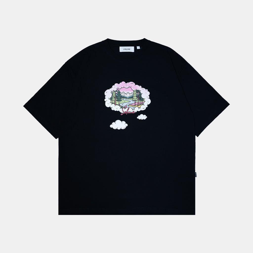 Solune - Oversized T-Shirt Unisex Day Dream Black