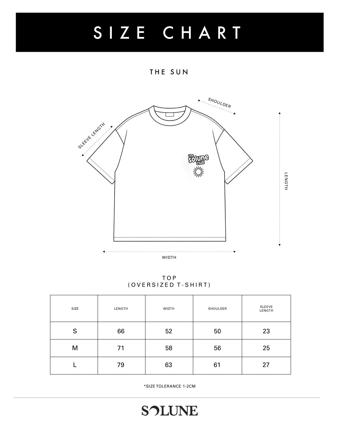 Solune - Oversized T-Shirt Unisex The Sun Black